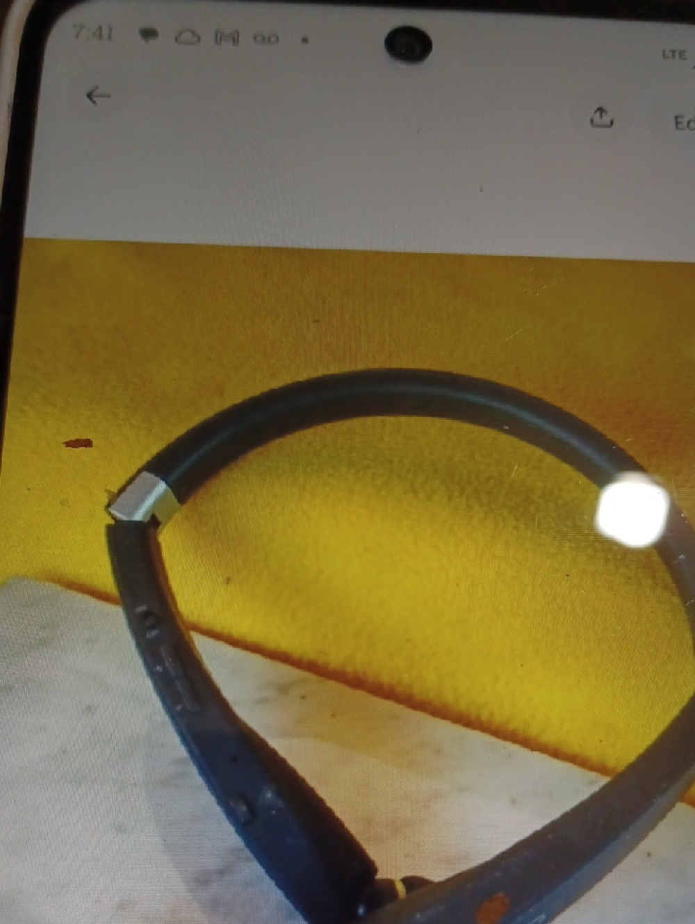 Samsung SX991 Black Silicone Headband with Silver Accent